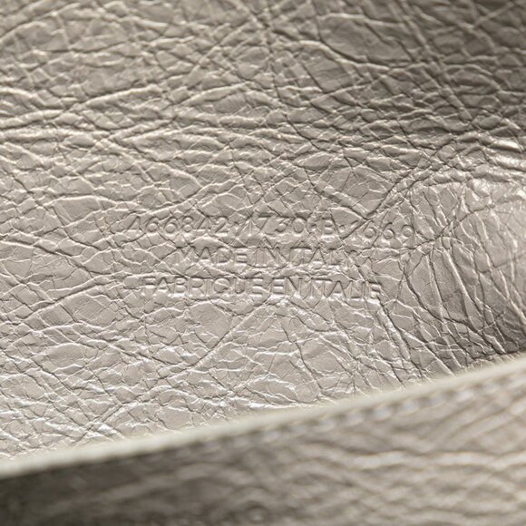 BALENCIAGA Gray Leather Shoulder Bag - Picture 6 of 7